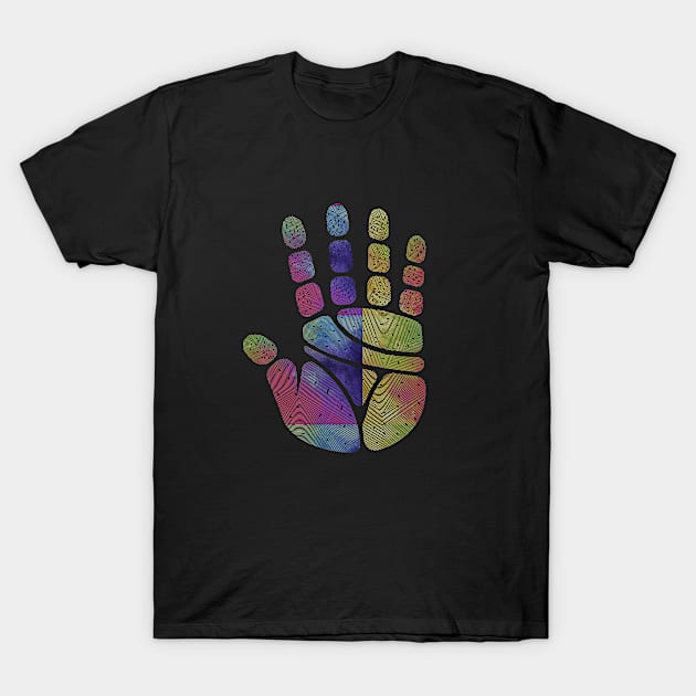 High Five, hi 5 color T-Shirt by big_owl